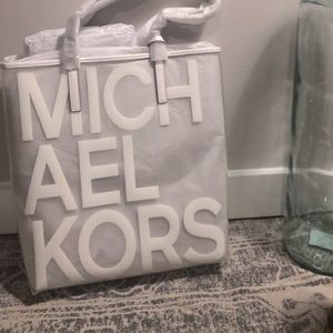 Michael Kors “The Michael Bag” in Optic White